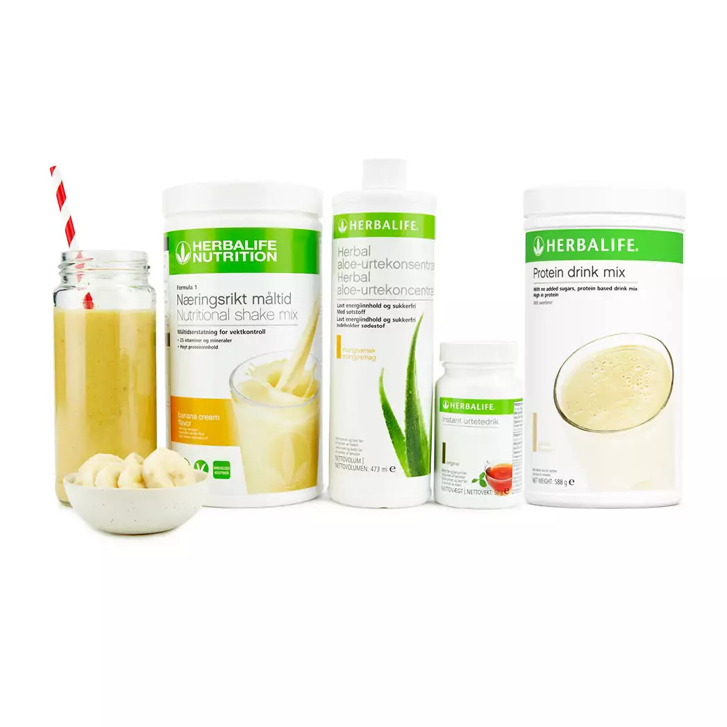Herbalife Frokostpakke Protein Drink Mix (PDM) med banan