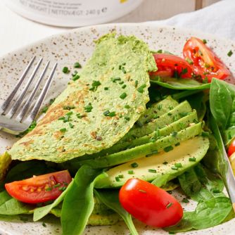 Oppskrift på proteinomelett med spinat Proteinomelett med spinat