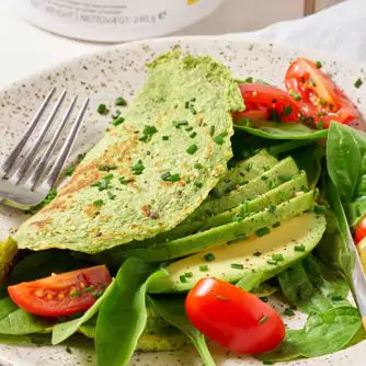Oppskrift på proteinomelett med spinat Proteinomelett med spinat