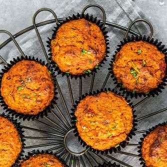 Oppskrift på muffins med soltørkede tomater og bakt paprika Herbalife muffins